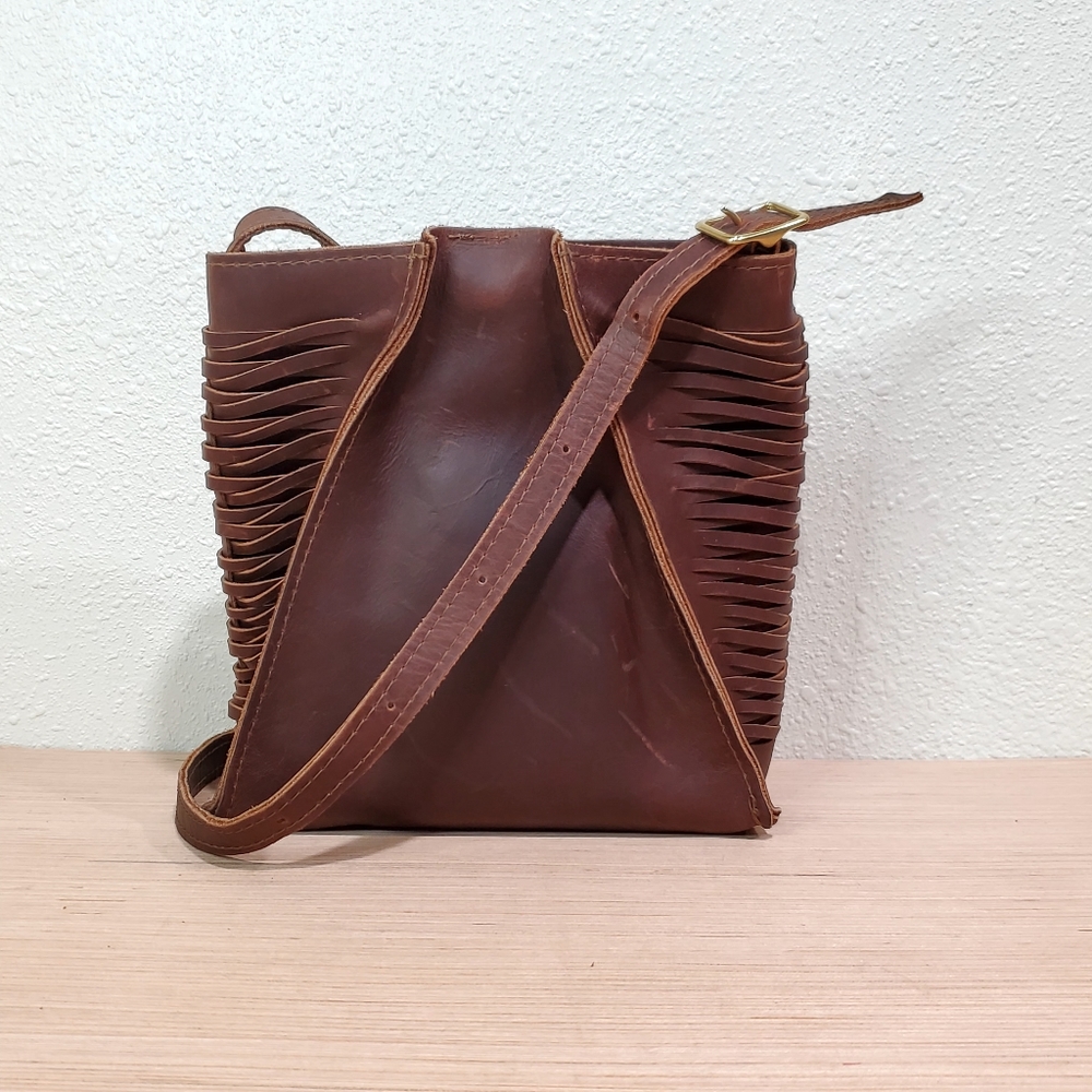 Mini Oriana in Cognac Crossbody Leather Purse